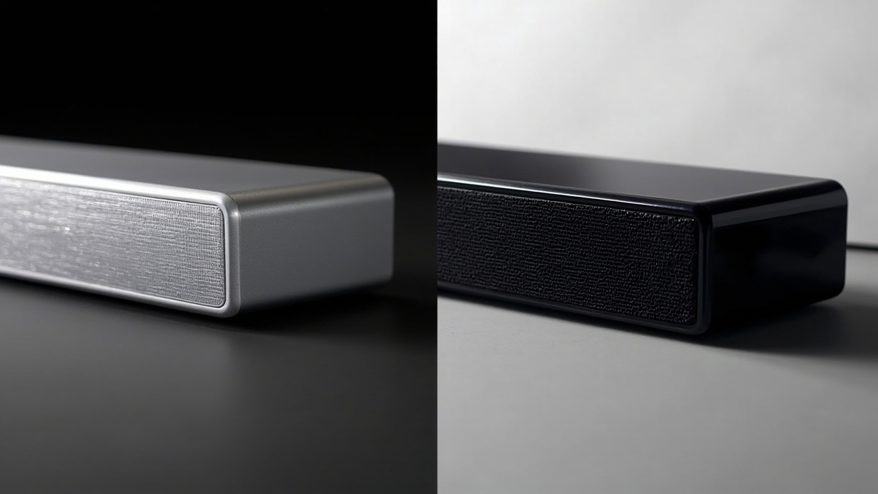Bose Lifestyle Ultra Soundbar showing the glass top and fabric grille, photographed from a 30-degree angle