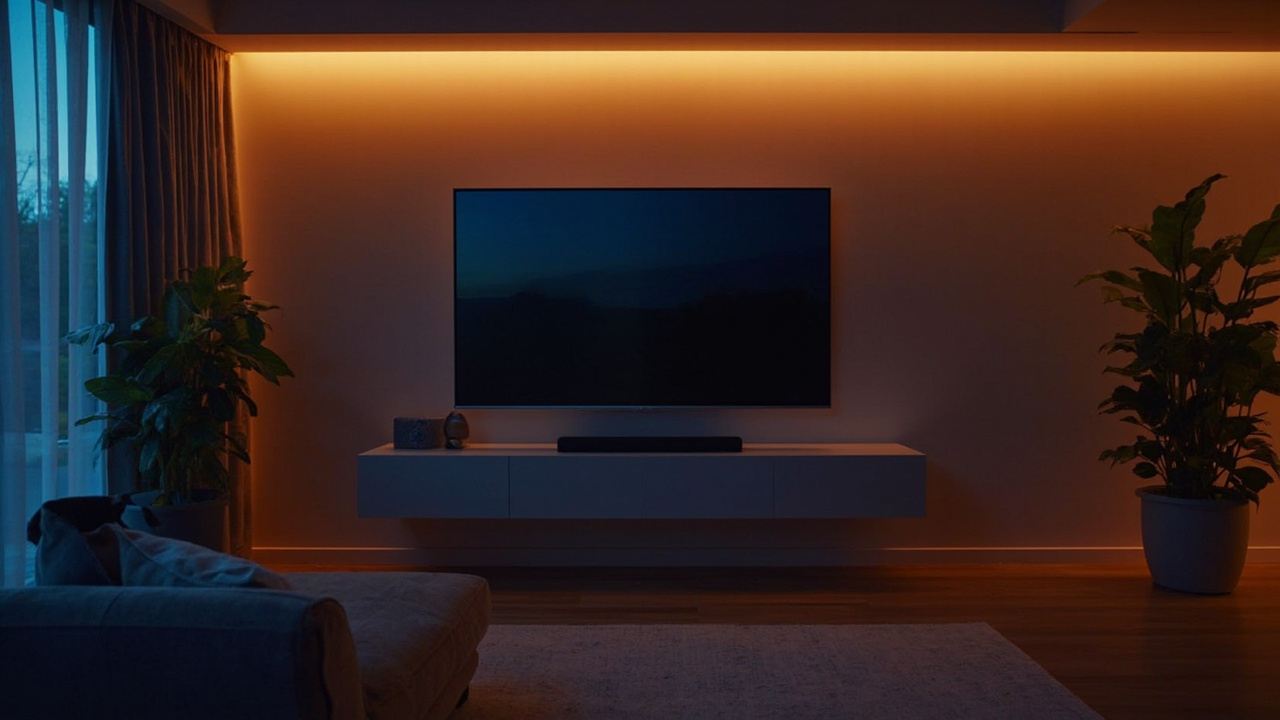 Bose Lifestyle Ultra Soundbar and Sonos Arc Ultra placed side by side on a modern media console under a large TV