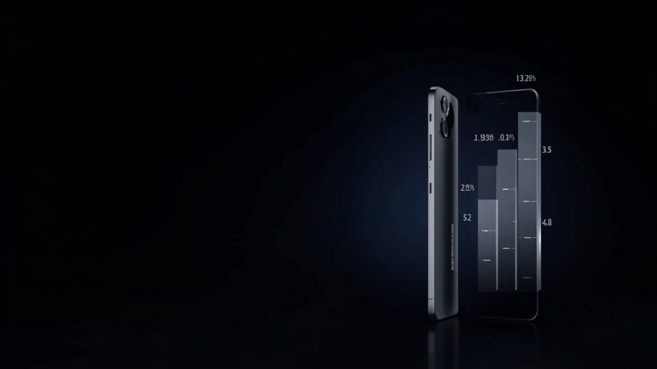 Two flagship phones side by side with price tag graphics and a 4-year cost-per-year bar chart, clean infographic style, no text labels