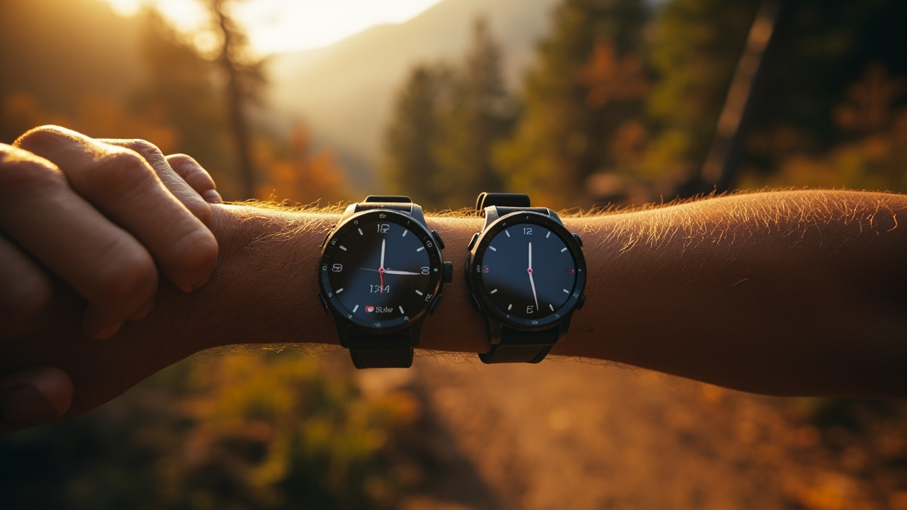 Garmin Fenix 9 vs Apple Watch Ultra 3 side by side on a wrist