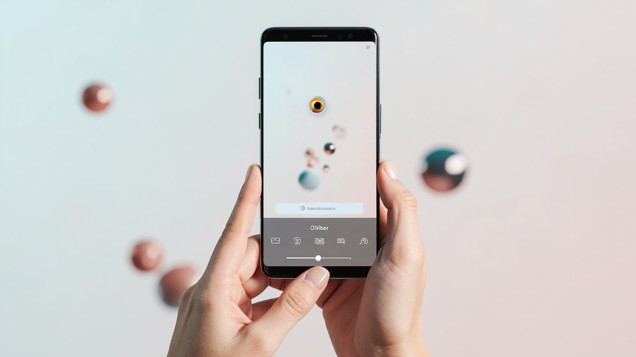 AI editing workflow visualization: phone app interface showing auto-reframing of 360 footage