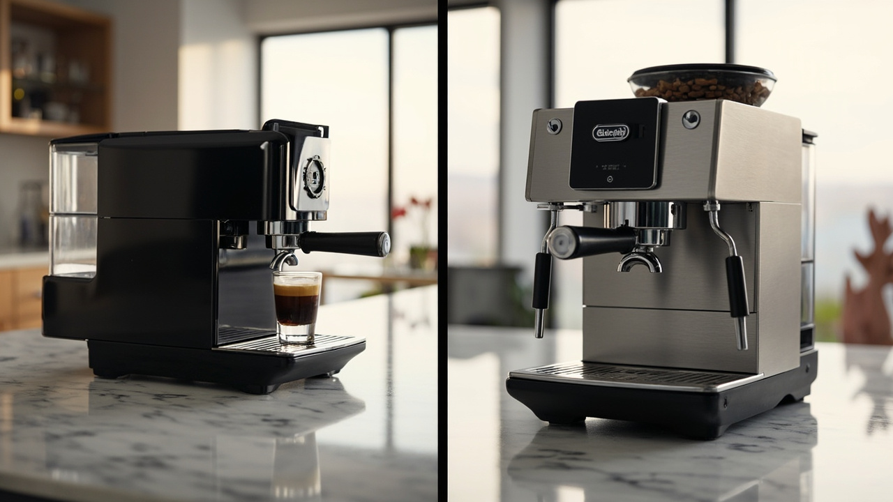 Feature and control panel comparison between Jura E8 and DeLonghi Eletta Explore