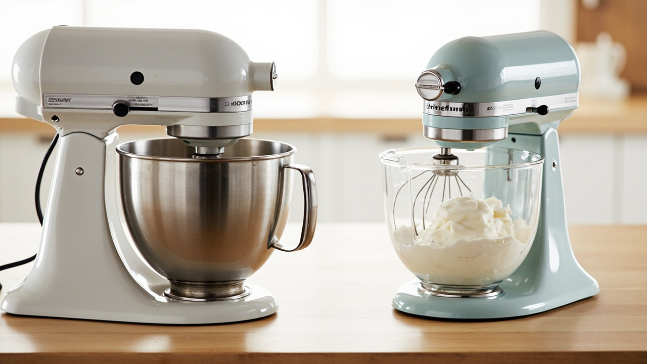 Verdict infographic comparing KitchenAid and Ankarsrum stand mixers in split-screen format