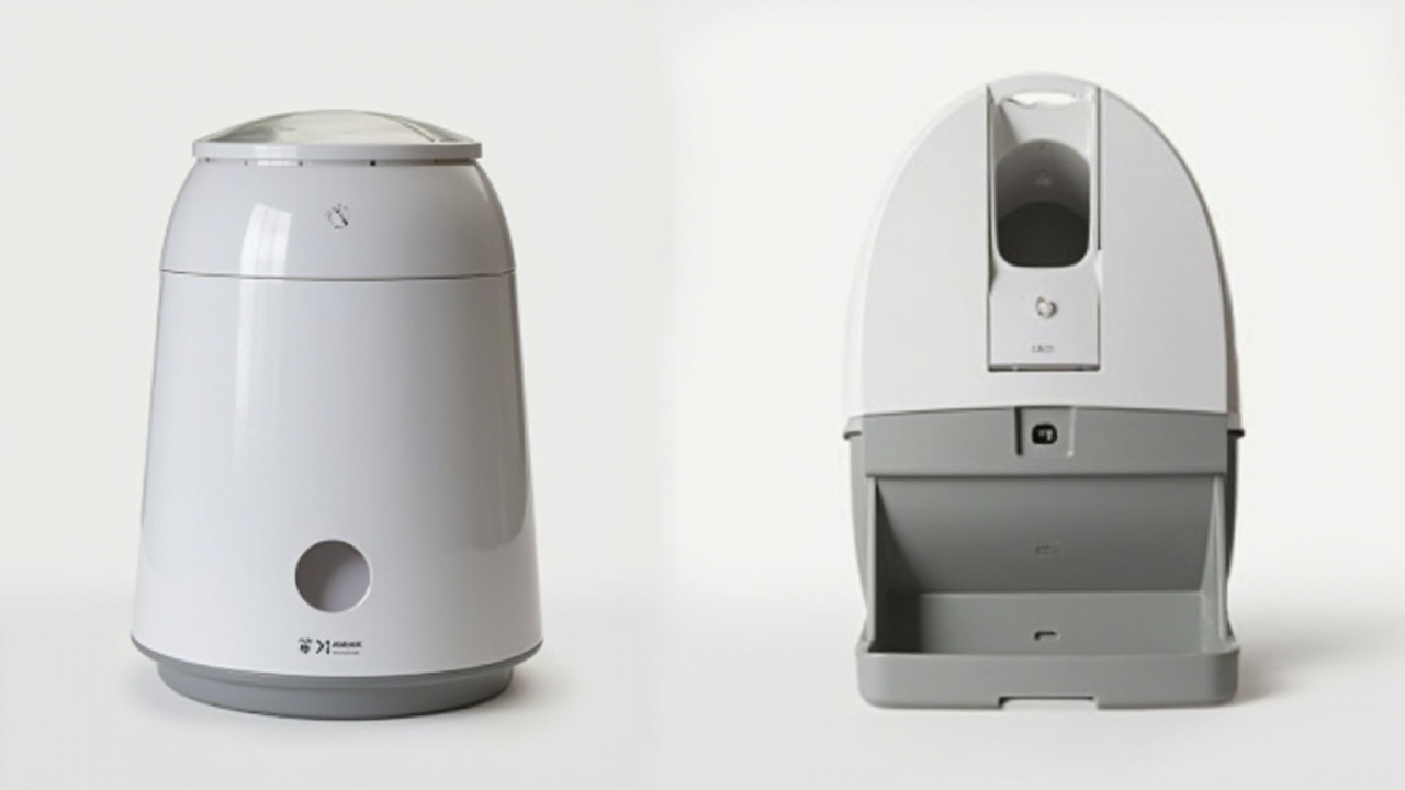 Pros and cons split-screen infographic comparing Litter-Robot 4 and PetSnowy SN601+