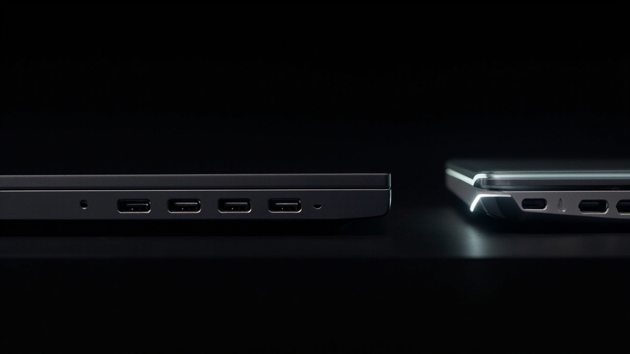 Laptop screen and port comparison