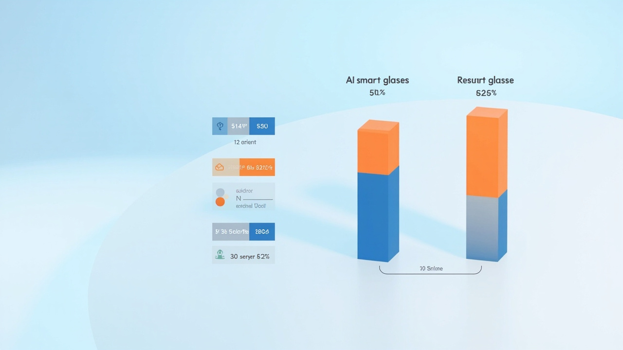 Three-year cost-of-ownership comparison bar chart: Meta Ray-Ban Display vs Rokid Glasses, clean infographic style, no text labels