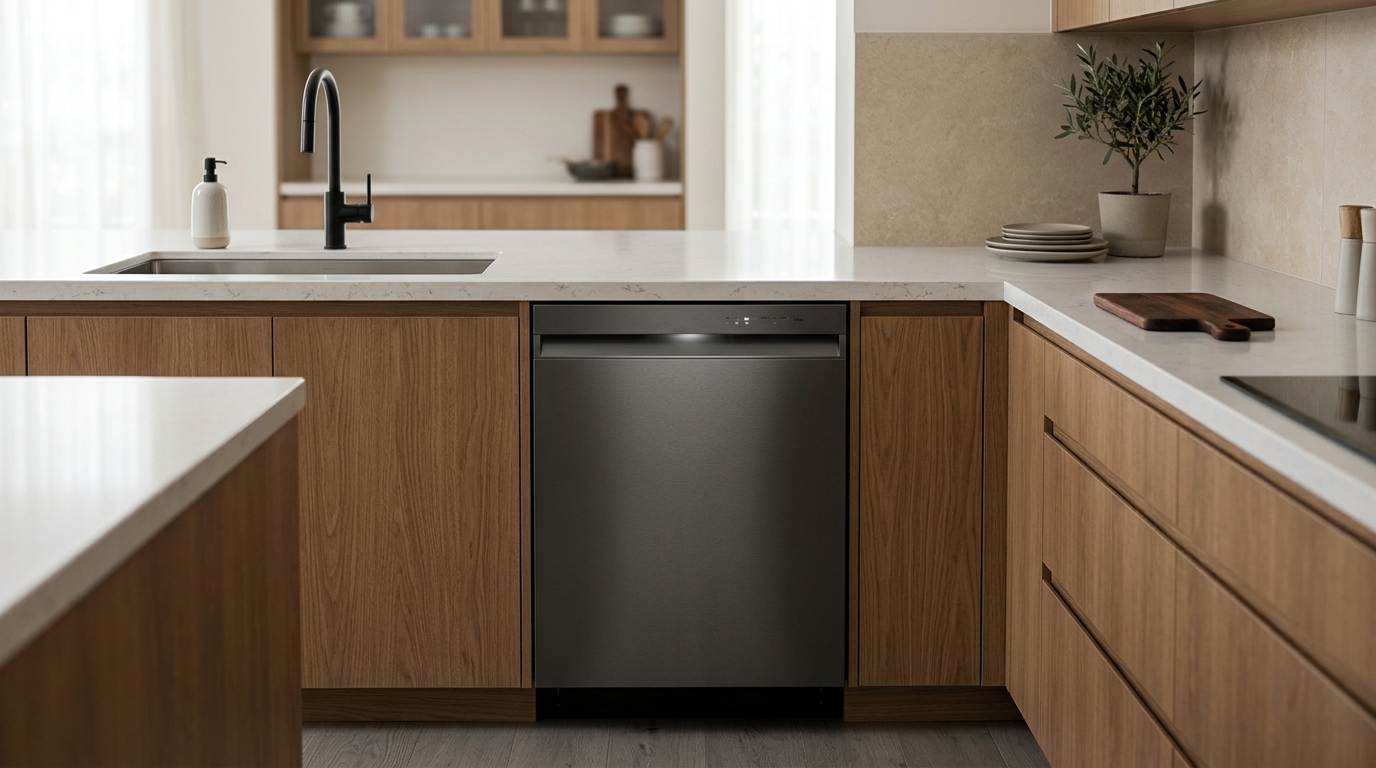 Cost-per-cycle bar chart comparing Miele W1 and Bosch 800 washer/dryer pair at 5, 10, 15, and 20-year horizons, clean infographic style, no text labels, abstract data bars