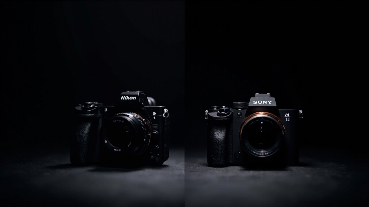 Split screen showing the strengths and weaknesses of each camera