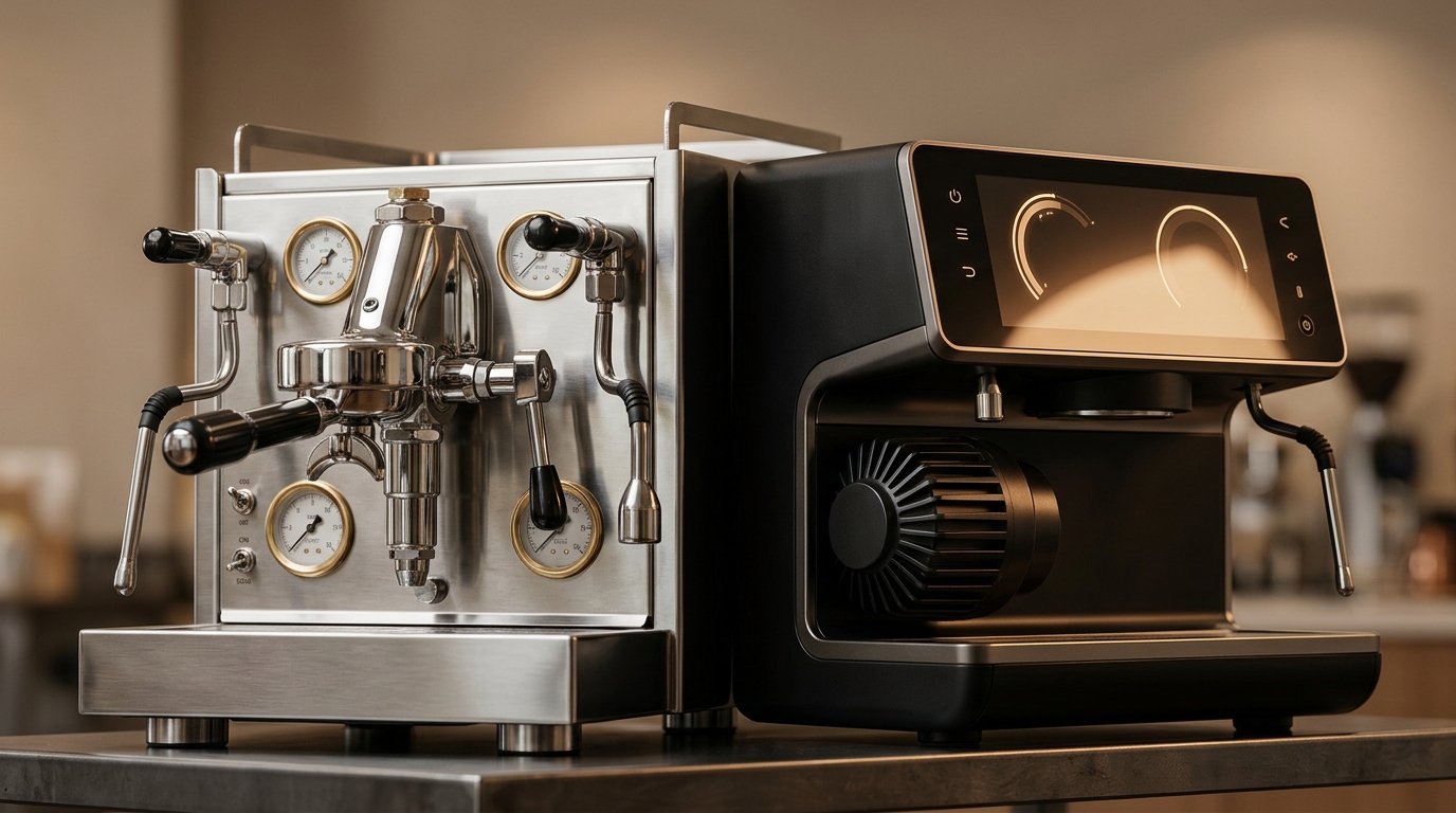 Side-by-side build comparison: Pro 700 polished chrome profile vs Synchronika II brushed stainless profile