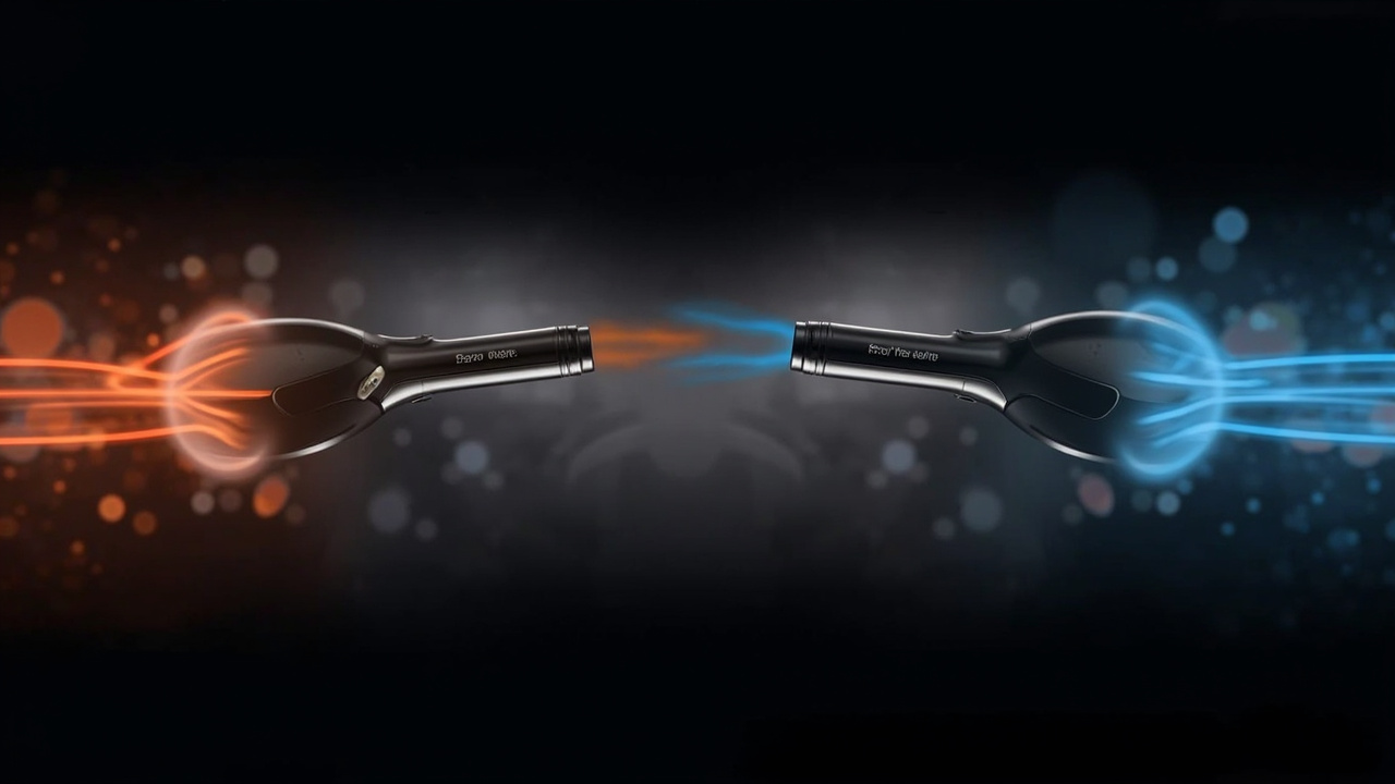 Heat technology comparison with airflow visualization