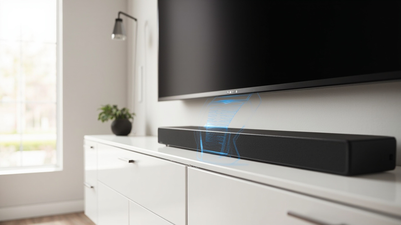 Soundbar size and TV stand fit comparison visualization