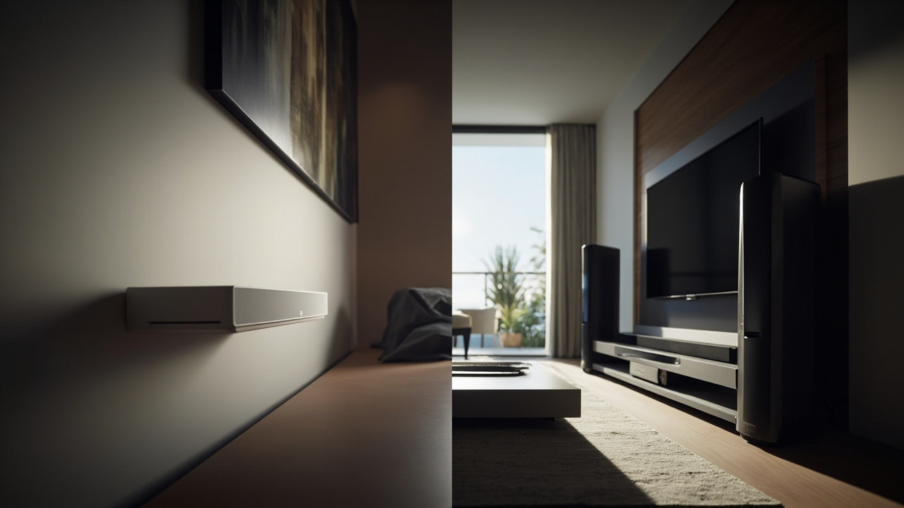 Side-by-side: Sonos Arc Ultra single bar vs Samsung HW-Q990D with sub and rears