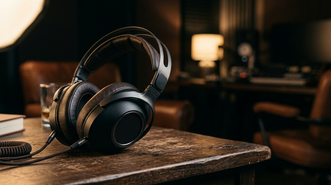 Sony WH-1000XM6 and Apple AirPods Max 2 side by side on a clean white desk with natural light